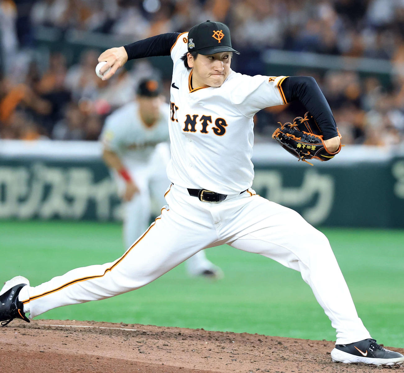 巨人対ヤクルト　8回表ヤクルトの攻撃で登板した大勢（撮影・浅見桂子）