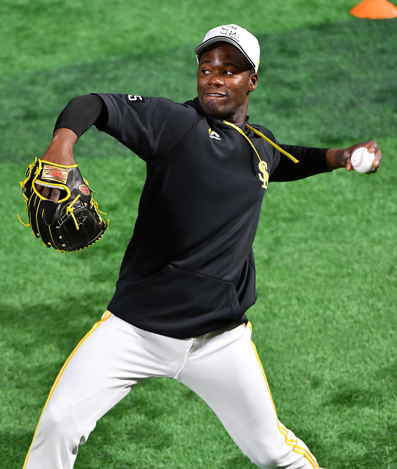 チーム初勝利を目指し日本ハム戦に先発するモイネロ（2025年3月30日撮影）