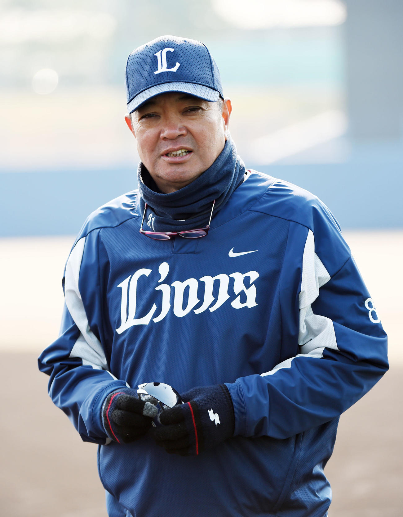 西武ヘッドコーチ時代の袴田英利さん（2015年2月撮影）