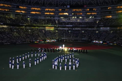 阪神対DeNA 阪神のホーム開幕セレモニー風景(撮影・加藤哉)