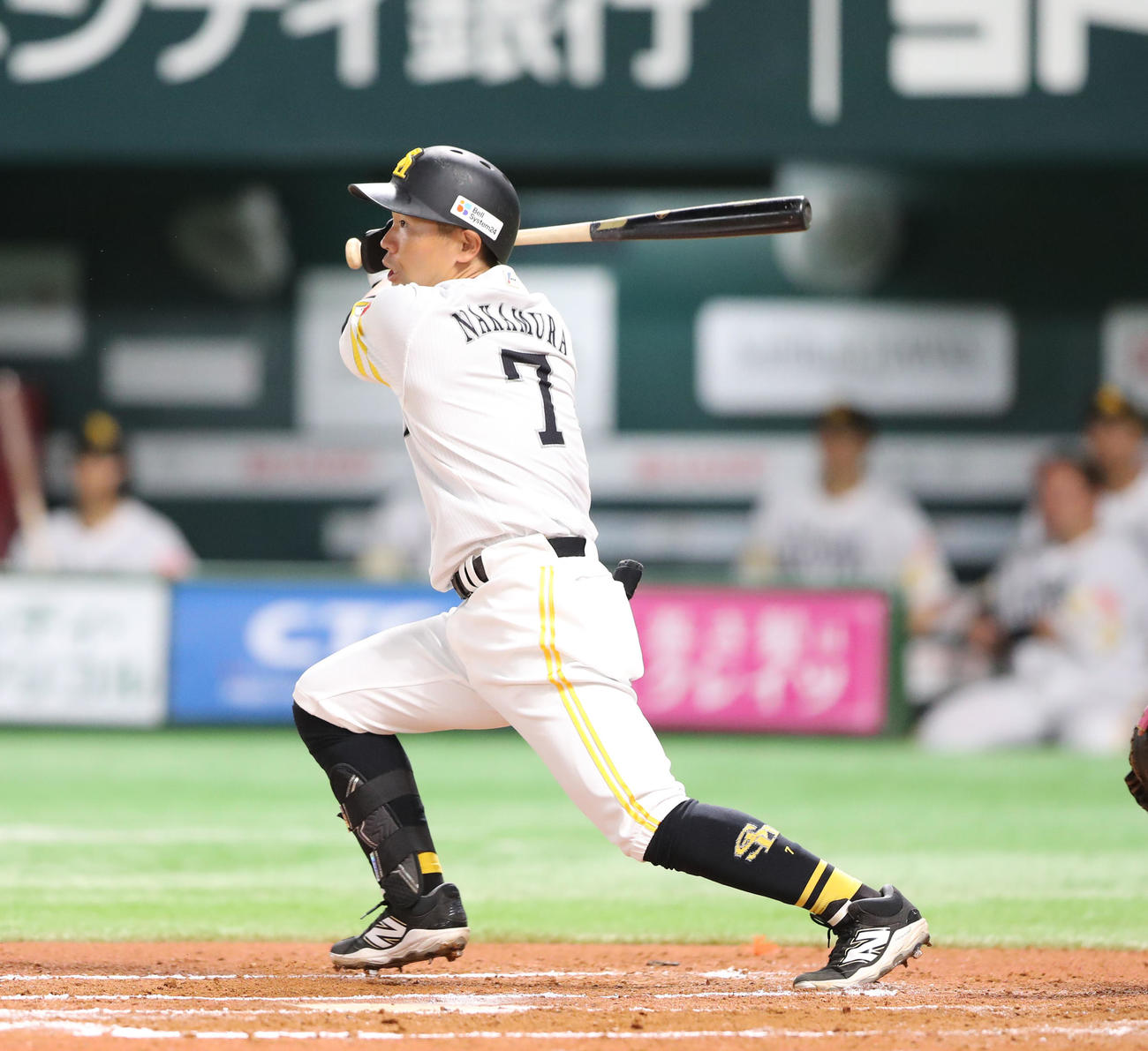 ソフトバン中村晃（2025年3月15日撮影）