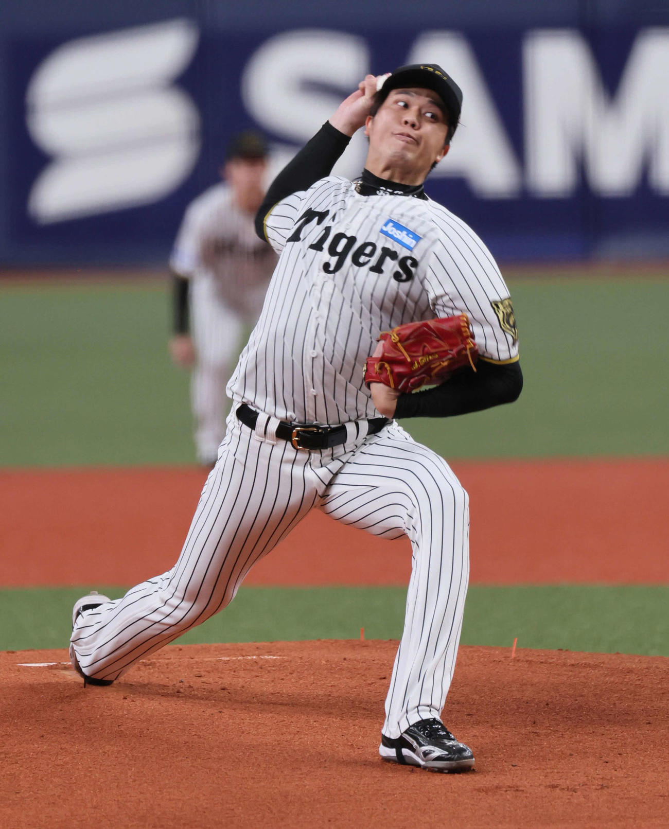 阪神対DeNA　阪神先発の才木（撮影・宮崎幸一）