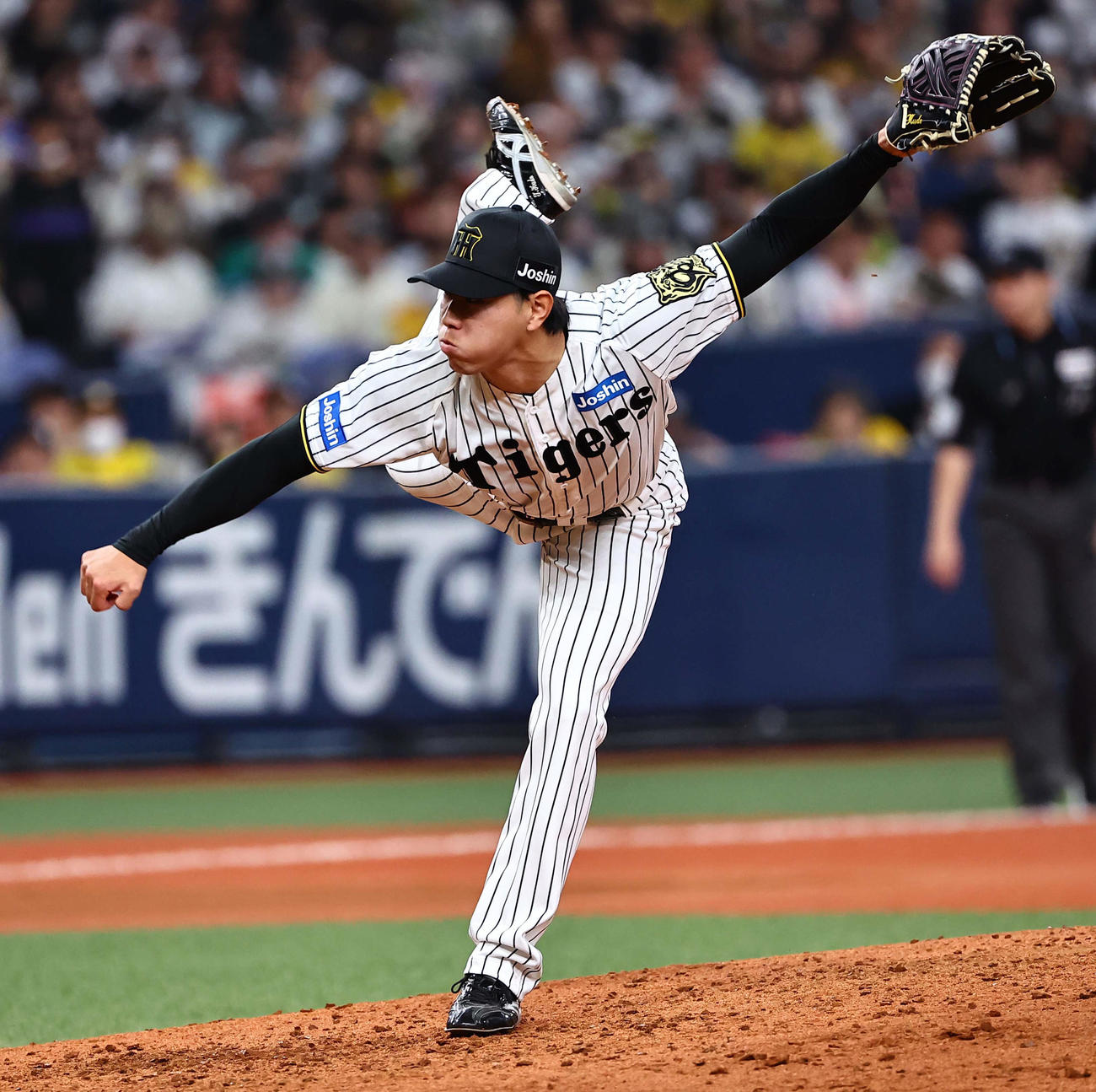 阪神対DeNA　阪神3番手で登板する工藤（撮影・上田博志）