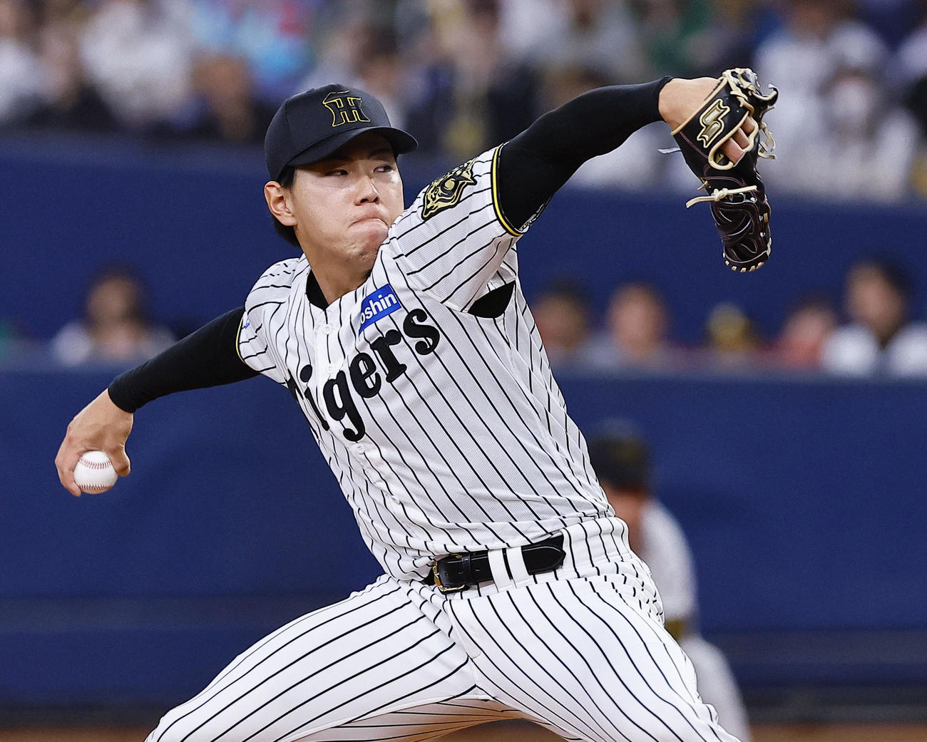 阪神対DeNA 12回、8番手で登板した阪神工藤（撮影・藤尾明華）
