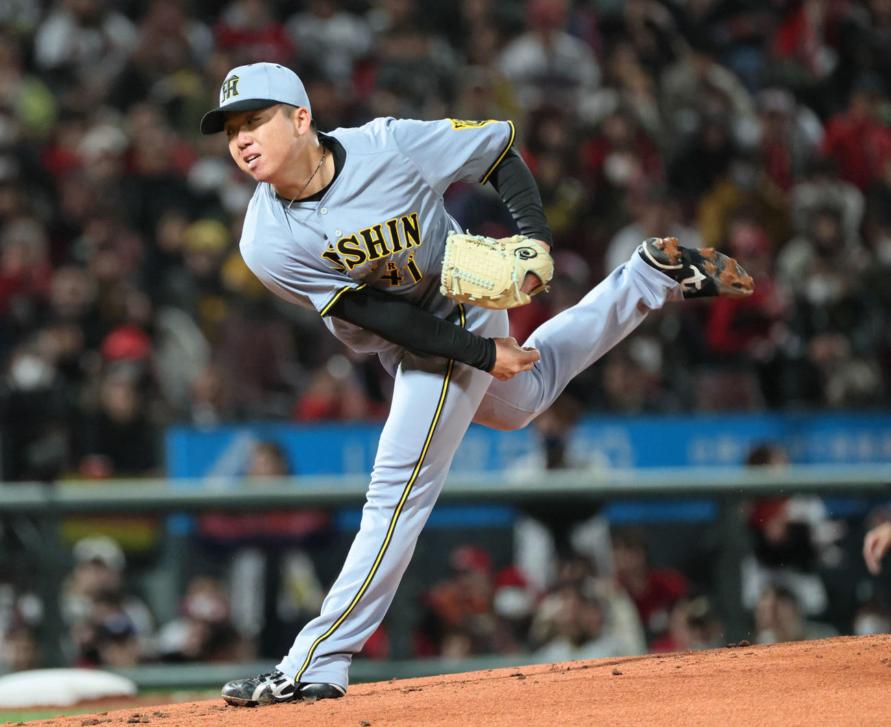 阪神村上頌樹（2025年3月28日撮影）