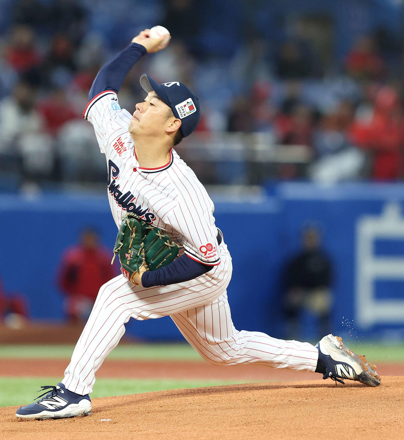 ヤクルト対広島　先発登板するヤクルト小川（撮影・河田真司）