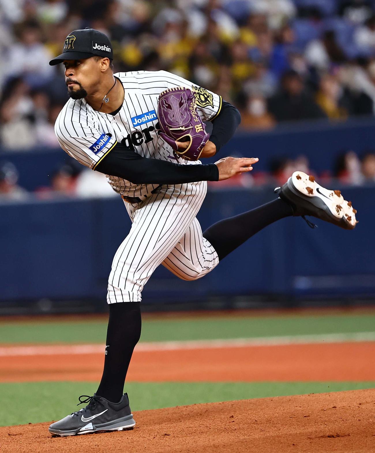 阪神対DeNA　阪神先発のデュプランティエ（撮影・上田博志）