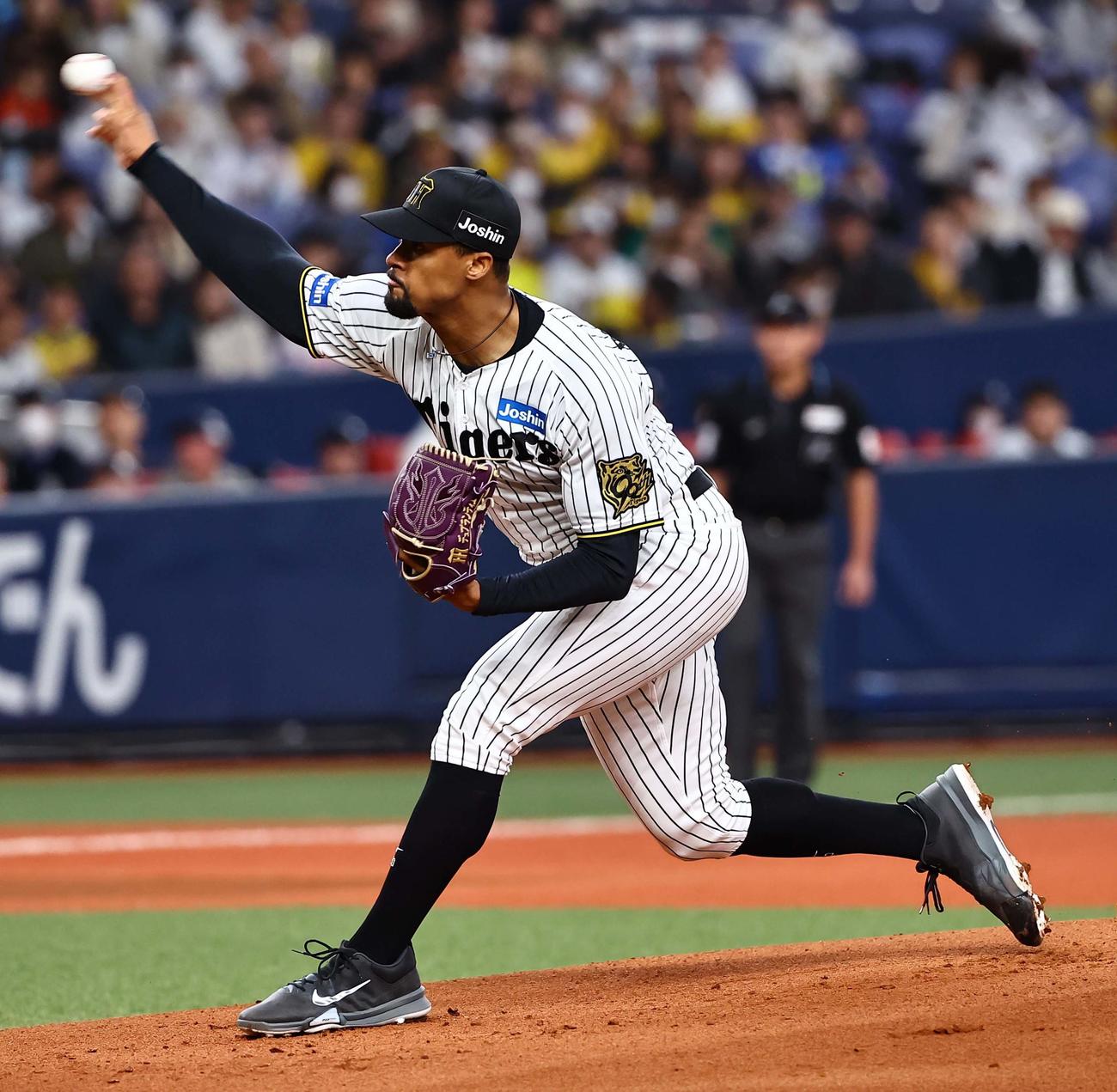 阪神対DeNA　阪神先発のデュプランティエ（撮影・上田博志）