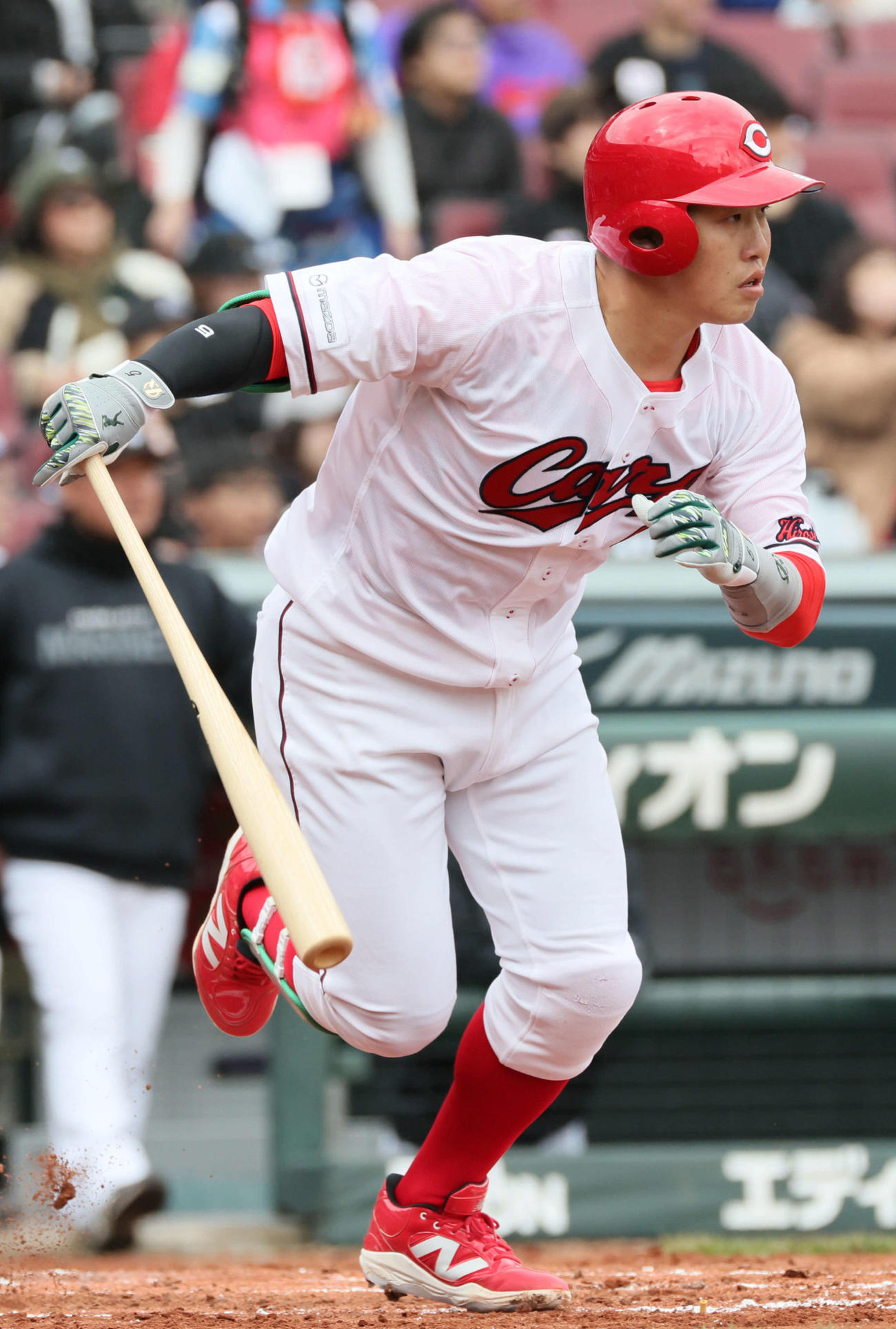 広島小園海斗（2025年3月16日撮影）