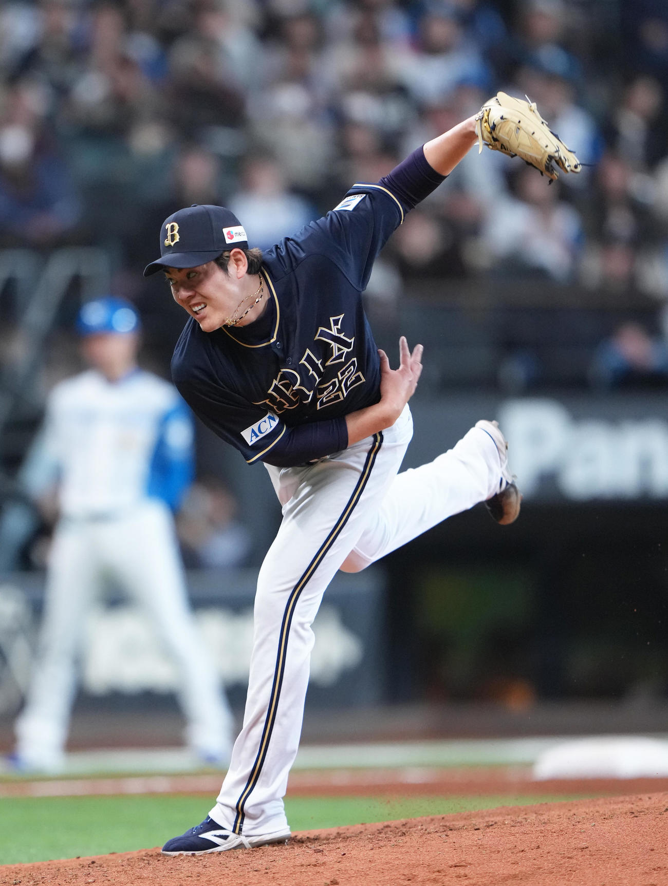 日本ハム対オリックス　オリックス先発の九里（撮影・足立雅史）