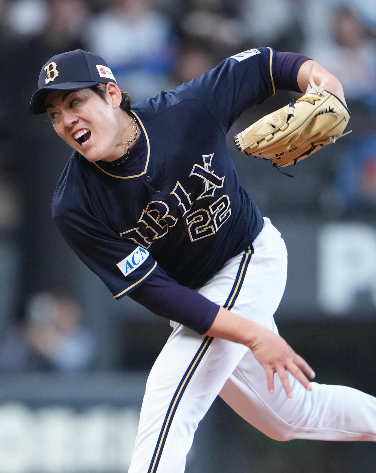 日本ハム対オリックス　オリックス先発の九里（撮影・足立雅史）