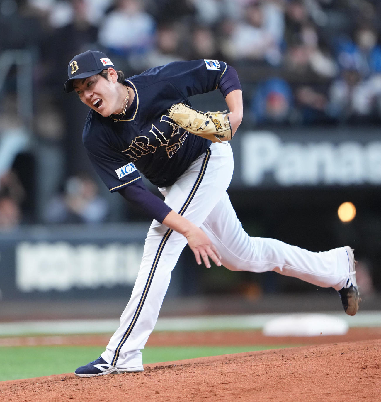 日本ハム対オリックス　オリックス先発の九里（撮影・足立雅史）
