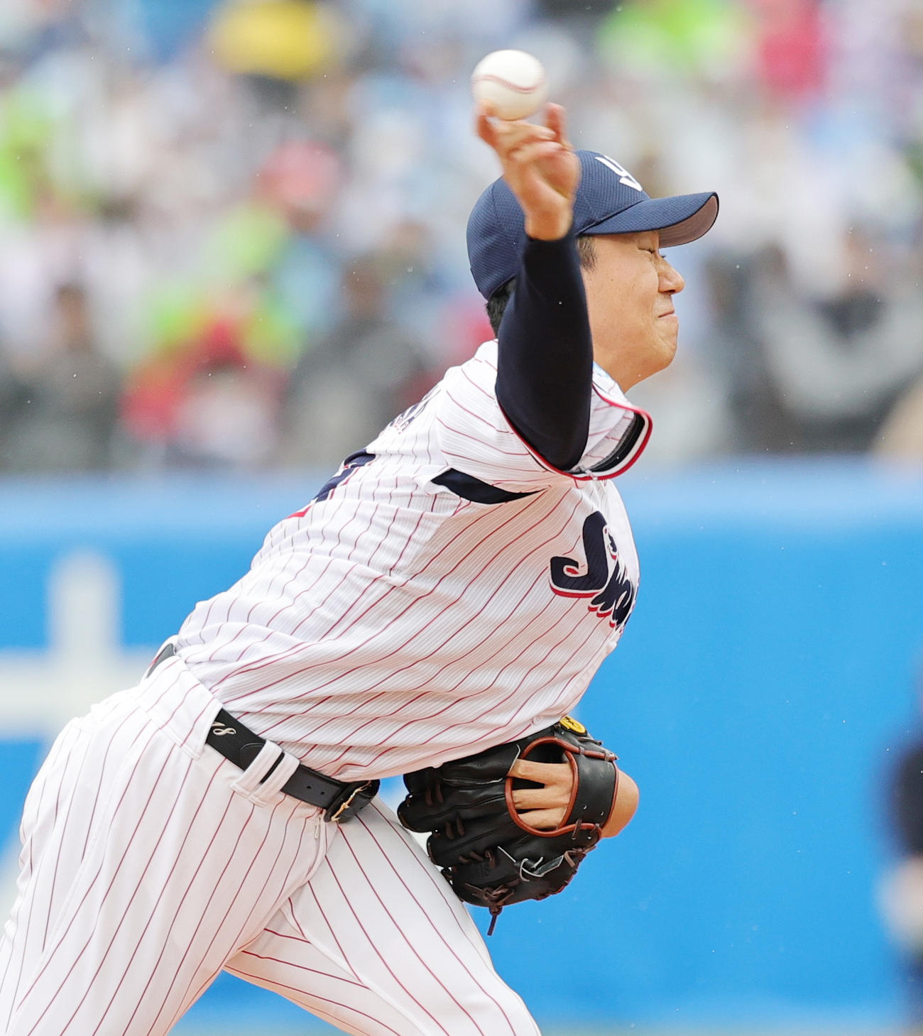 ヤクルト対中日　ヤクルト先発の奥川（撮影・野上伸悟）