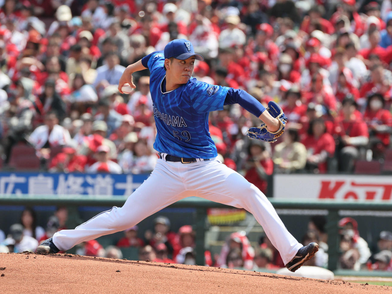 広島対DeNA DeNA先発の平良（撮影・加藤孝規）
