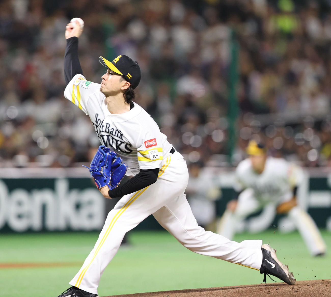 ソフトバンク対西武　先発・上沢（撮影・梅根麻紀）