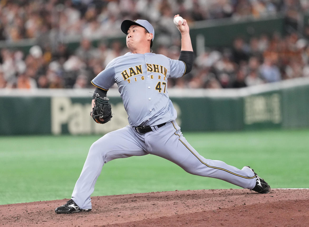 巨人対阪神　8回裏から4番手で登板した阪神桐敷（撮影・鈴木みどり）