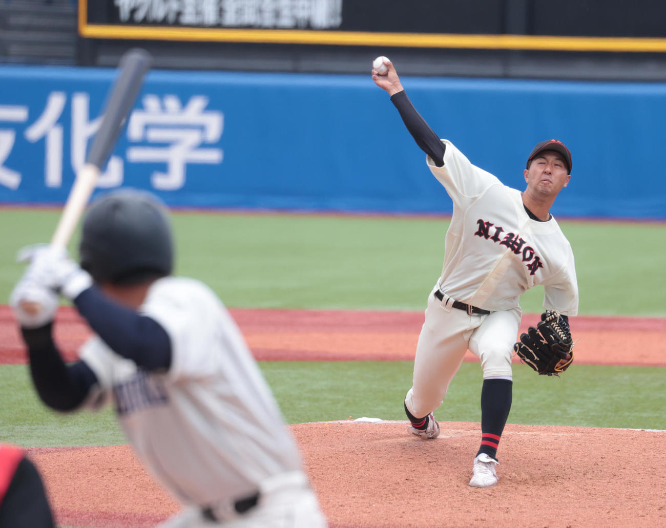 国学院大対日大　先発した日大・市川祐（撮影・柴田隆二）