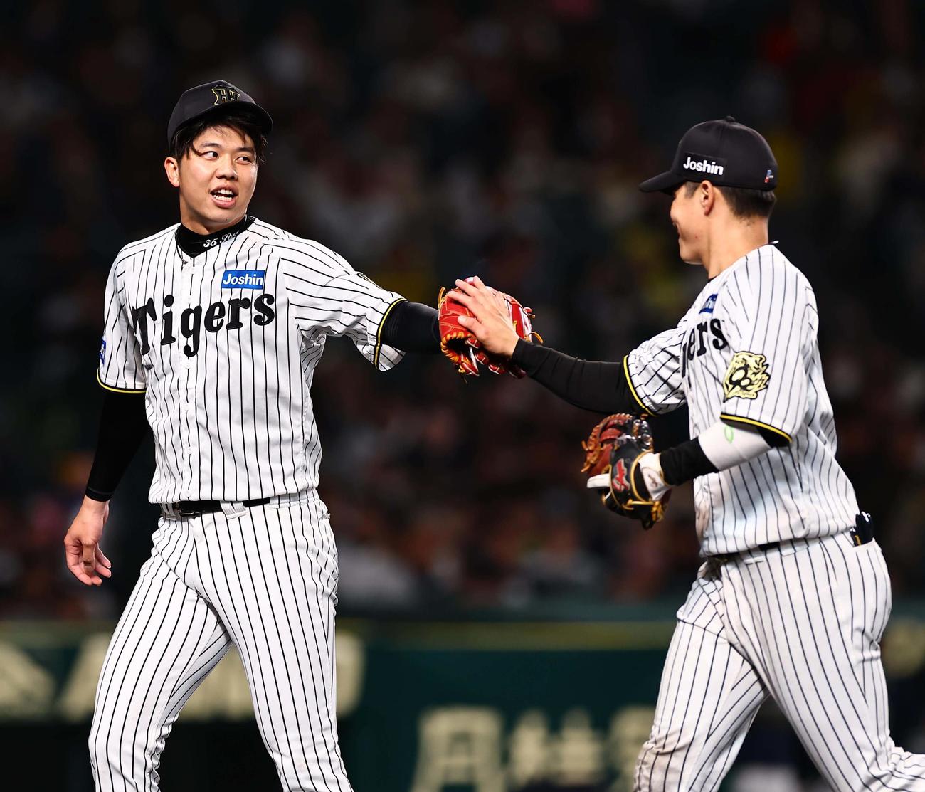 阪神対ヤクルト　5回無失点と好投を続ける才木（撮影・上田博志）
