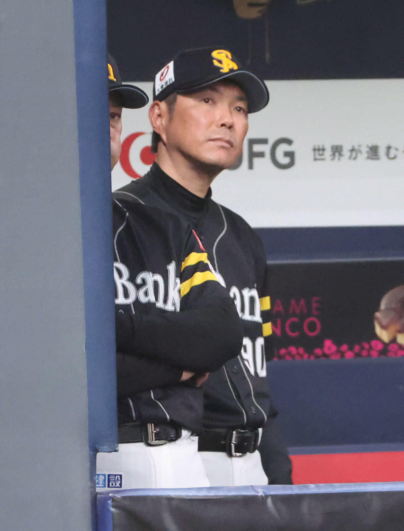 オリックス対ソフトバンク　戦況を見守るソフトバンク小久保監督（撮影・西尾就之）