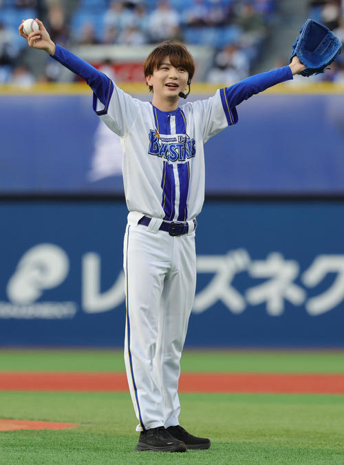 DeNA】元HiHi Jets高橋優斗4度目の始球式「145キロ出します」大のベイ