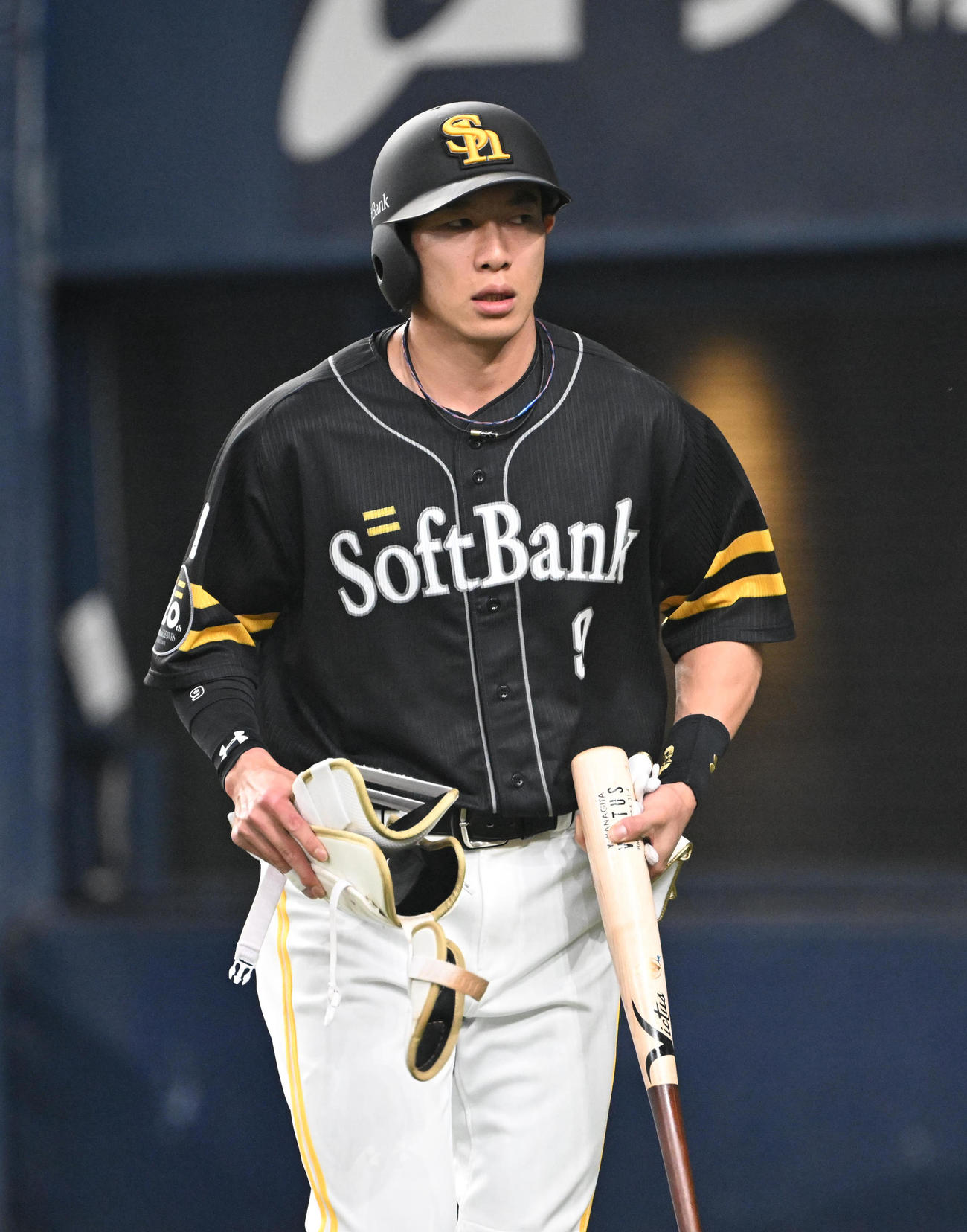 オリックス対ソフトバンク　8回表ソフトバンク2死二塁、申告敬遠となる代打柳田（撮影・和賀正仁）
