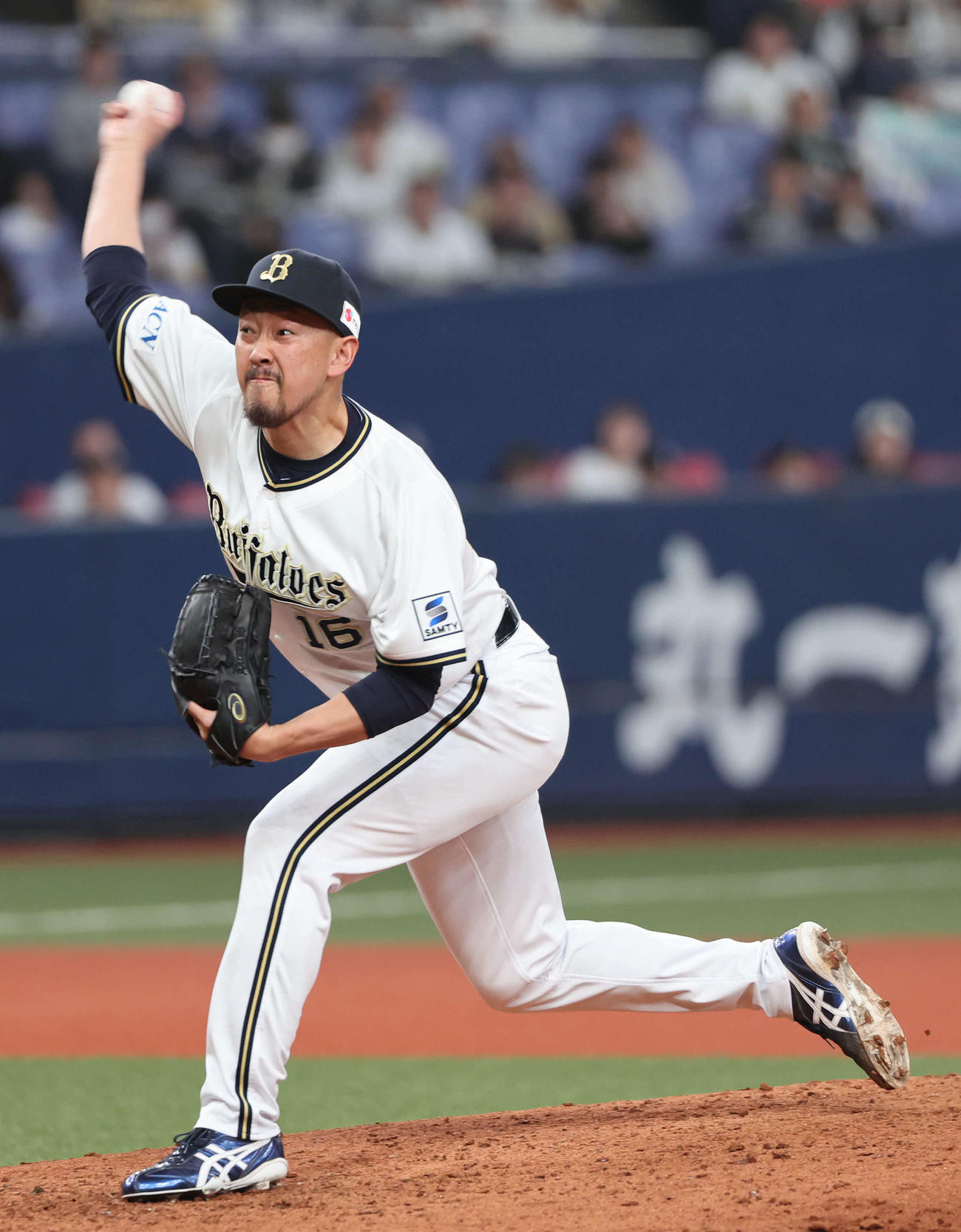 オリックス対ソフトバンク　オリックス5番手の平野（撮影・西尾就之）
