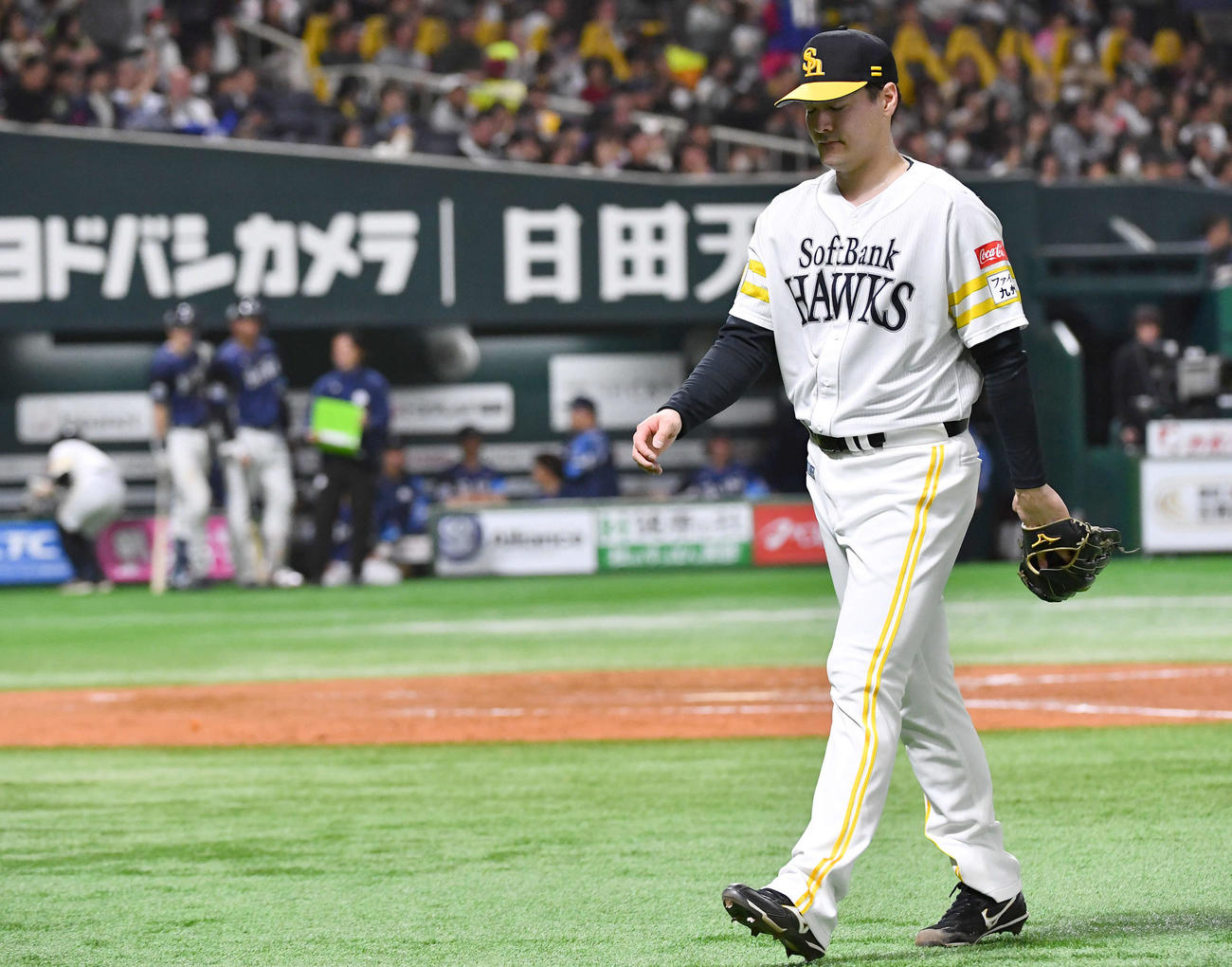 ソフトバンク有原航平（2025年4月4日撮影）