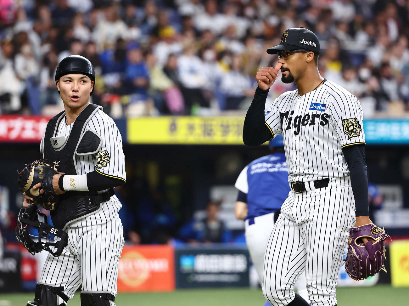 阪神栄枝裕貴とデュプランティエ（2025年4月3日撮影）