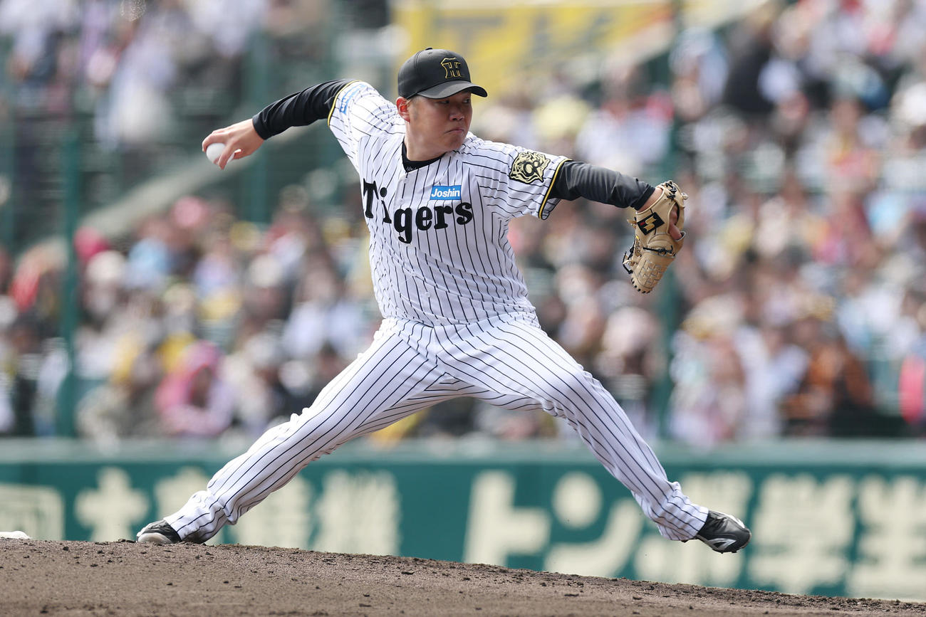 阪神西勇輝（2025年3月9日撮影）