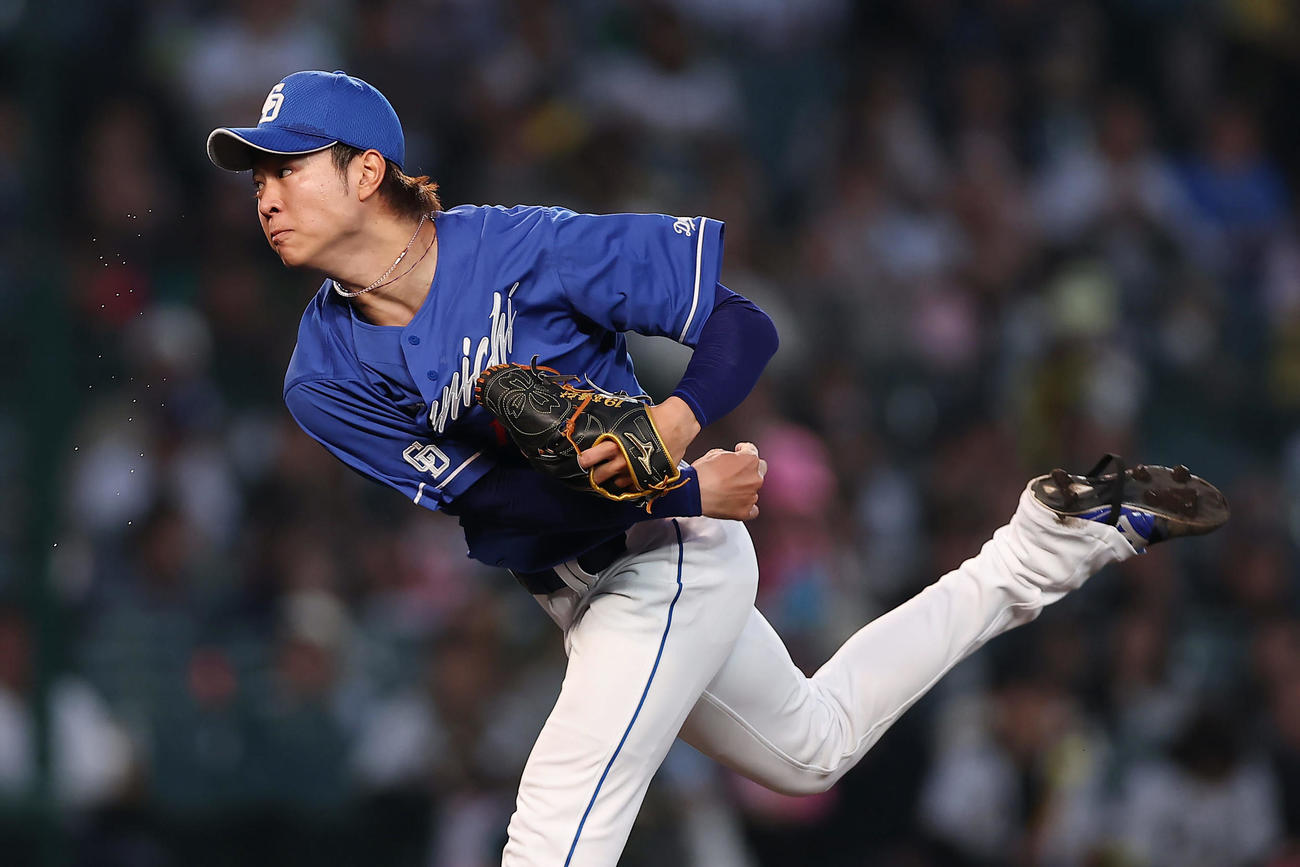阪神対中日　中日先発の高橋宏（撮影・前田充）
