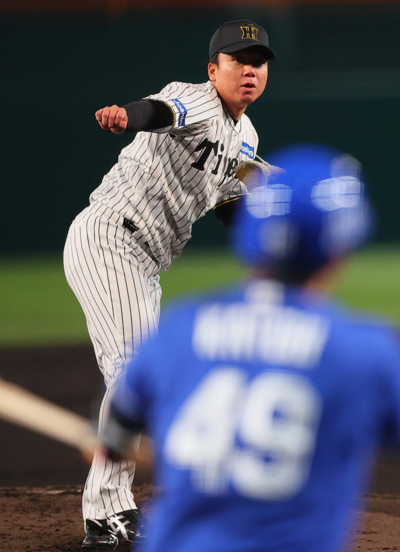 阪神対中日　阪神先発の村上（撮影・上山淳一）