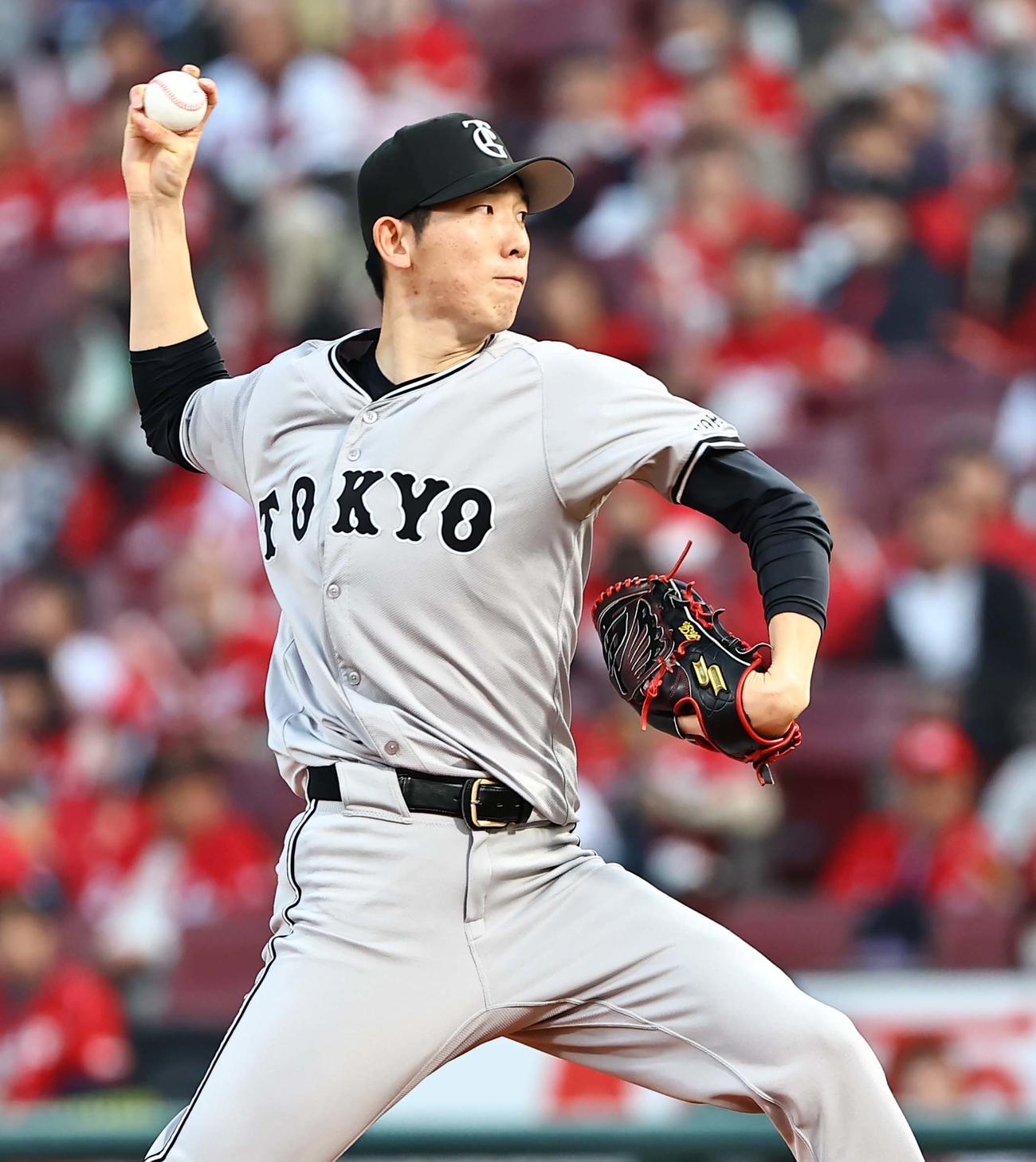 広島対巨人　巨人先発の戸郷（撮影・上田博志）