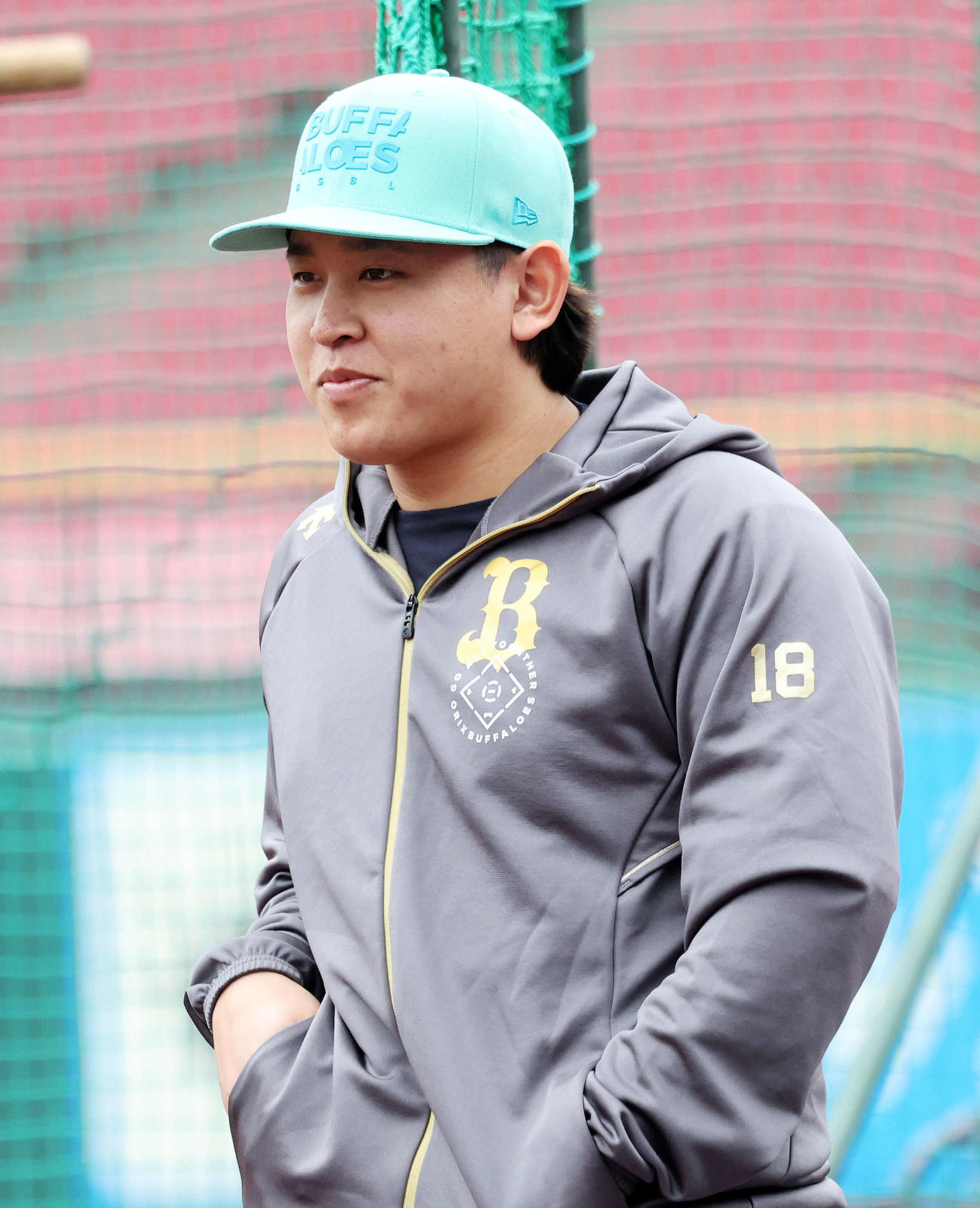 楽天対オリックス　球場入りしたオリックス宮城（撮影・鈴木正人）　