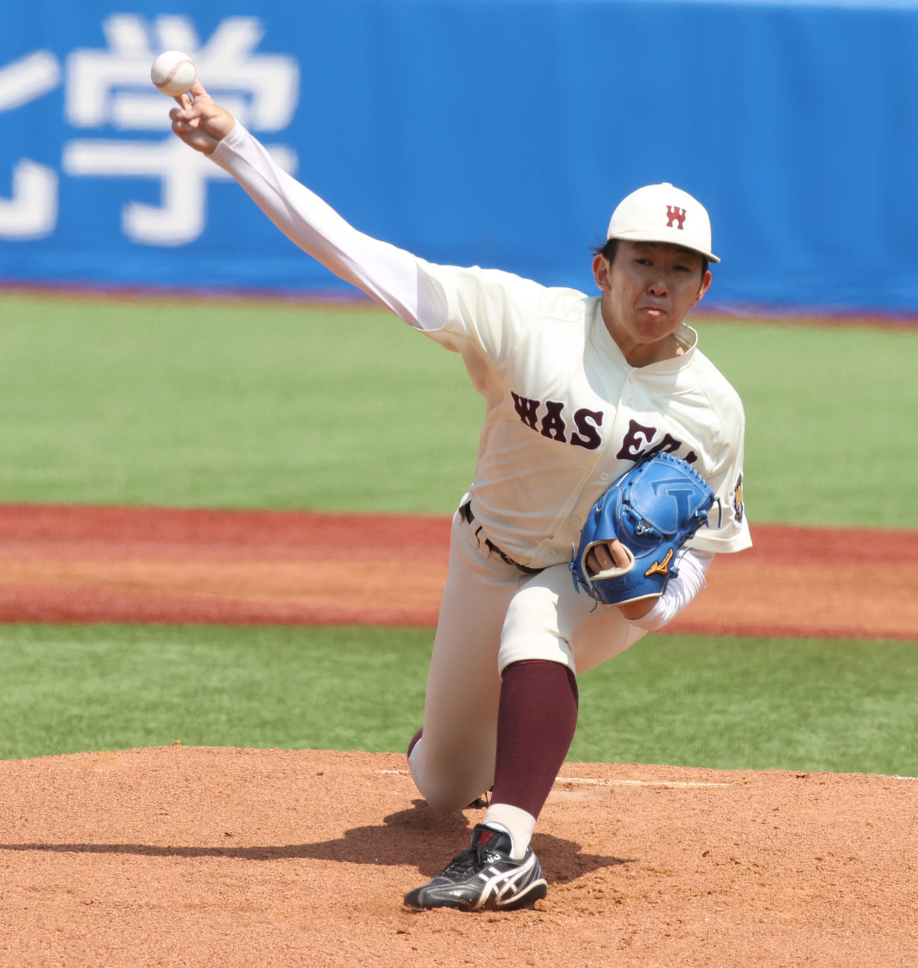 早大対東大　先発した早大・伊藤樹（撮影・柴田隆二）
