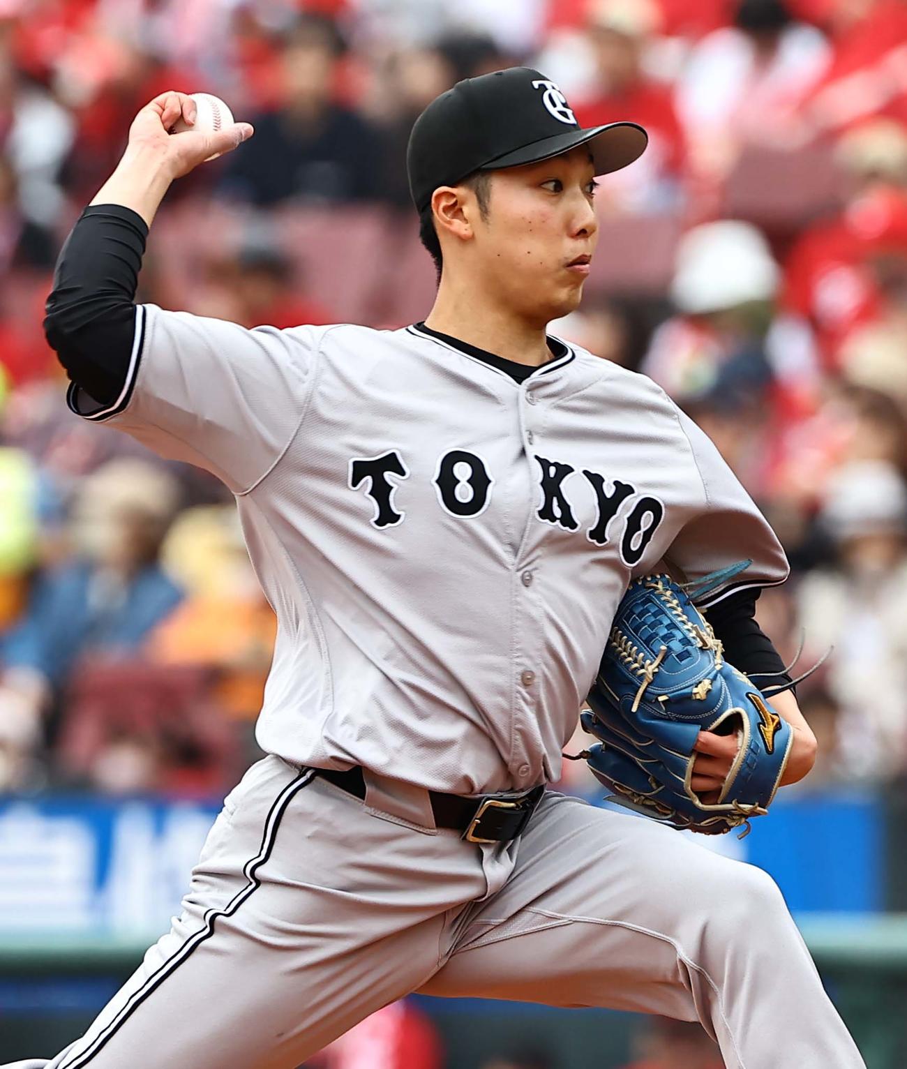 広島対巨人　巨人先発の赤星（撮影・上田博志）