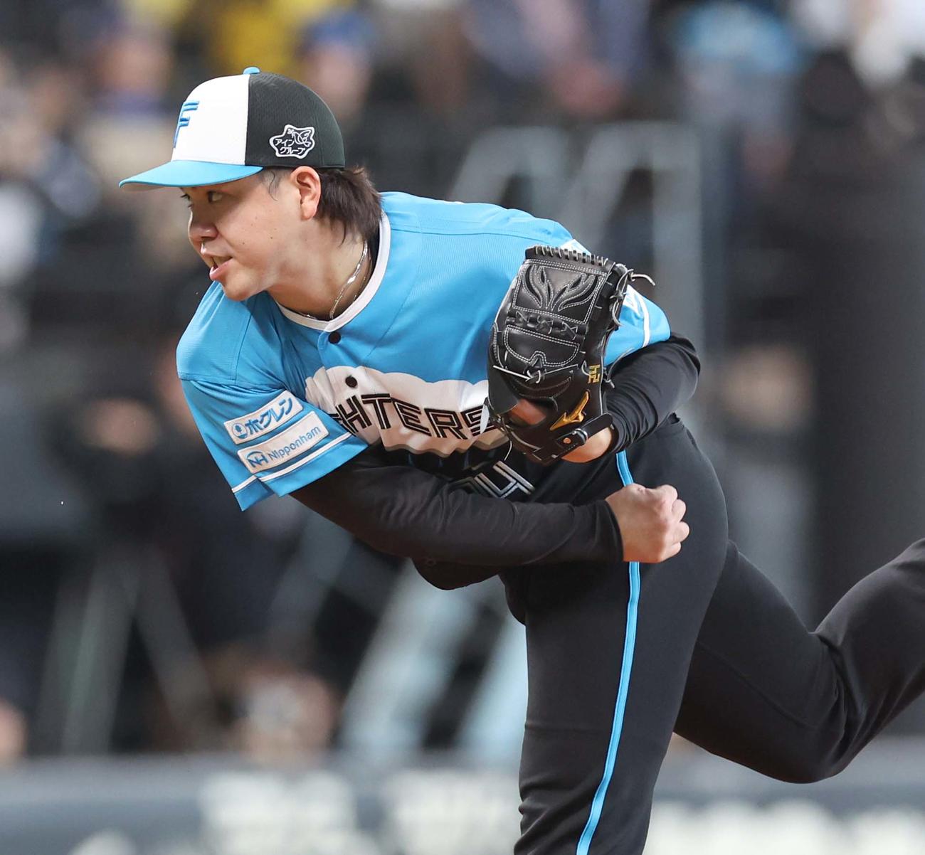 日本ハム対西武　日本ハム先発の金村（撮影・黒川智章）
