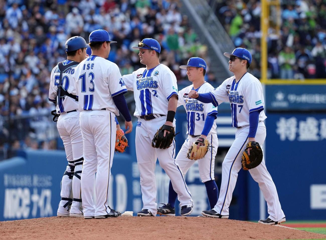 DeNA対ヤクルト　ヤクルトに勝利したDeNA（撮影・たえ見朱実）