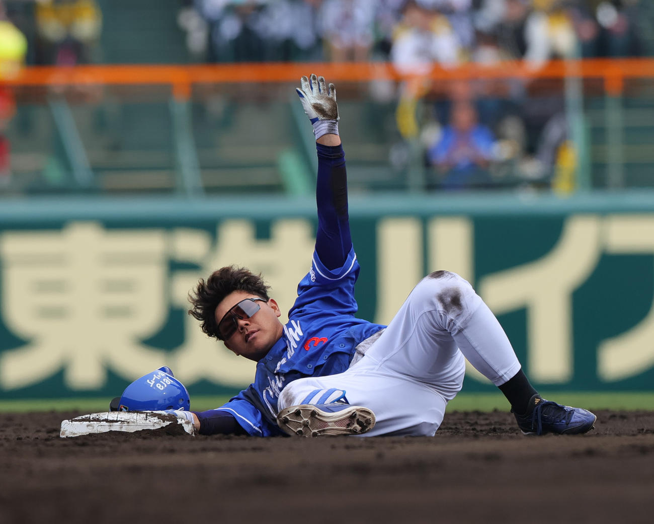 阪神対中日　4回表中日無死一塁、高橋周は二塁打を放つ（撮影・上山淳一）