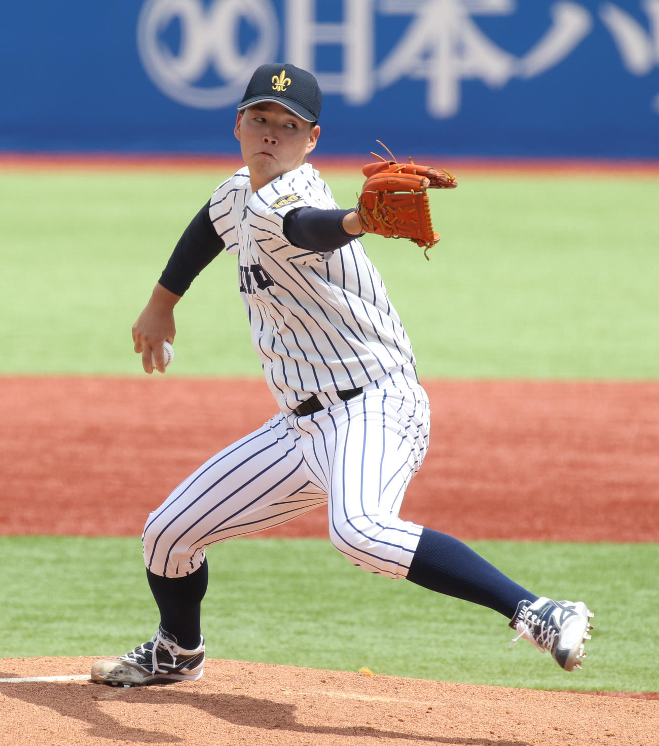 立大対慶大　先発した立大・小畠（撮影・柴田隆二）