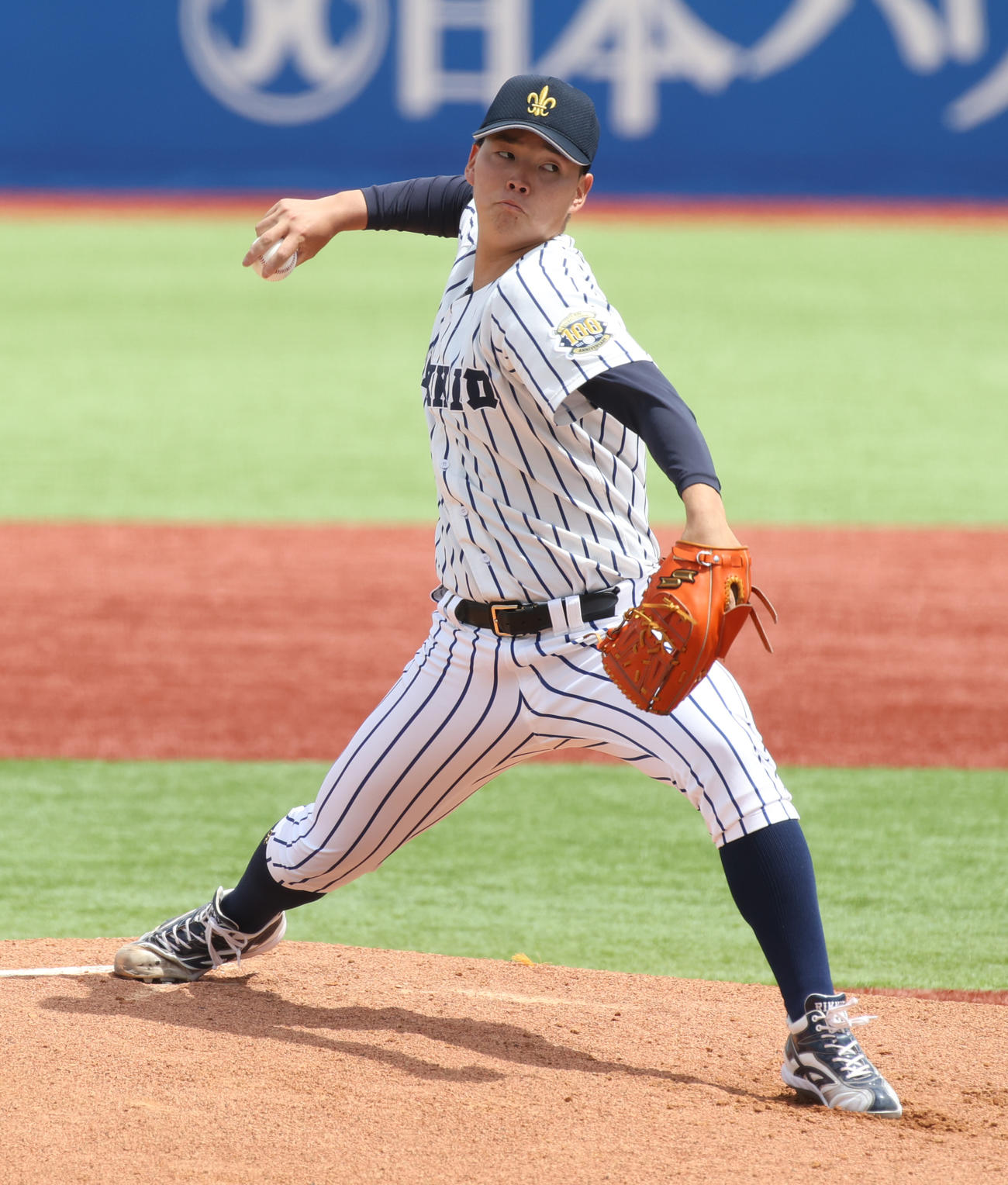 立大対慶大　先発した立大・小畠（撮影・柴田隆二）