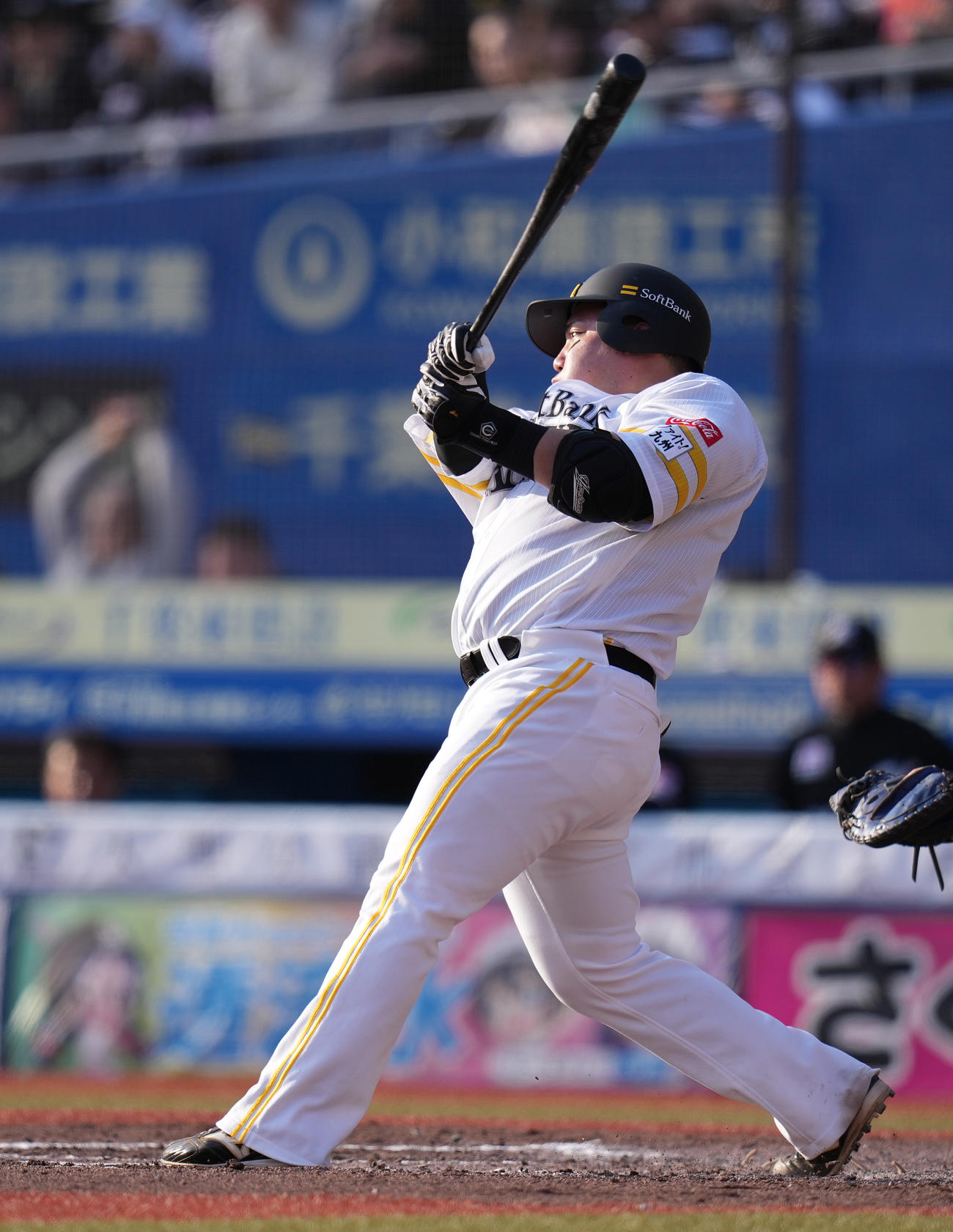 ソフトバンク山川穂高（2025年4月12日撮影）
