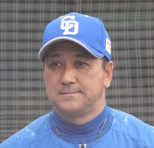 中日落合英二2軍監督（2025年2月12日撮影）