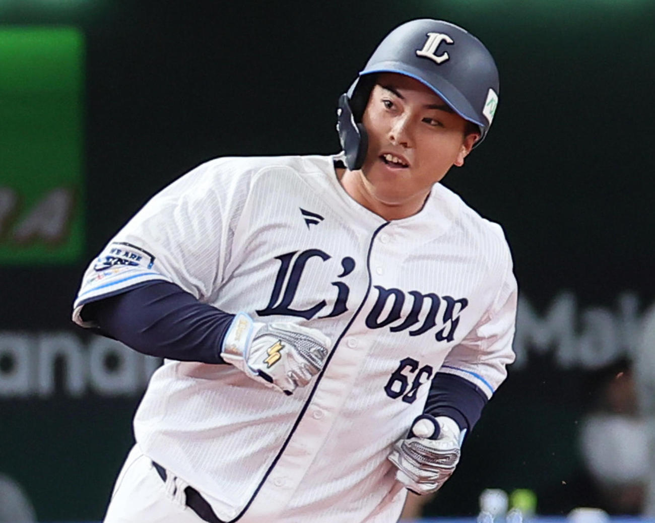 西武の仲三河優太（2023年3月撮影）