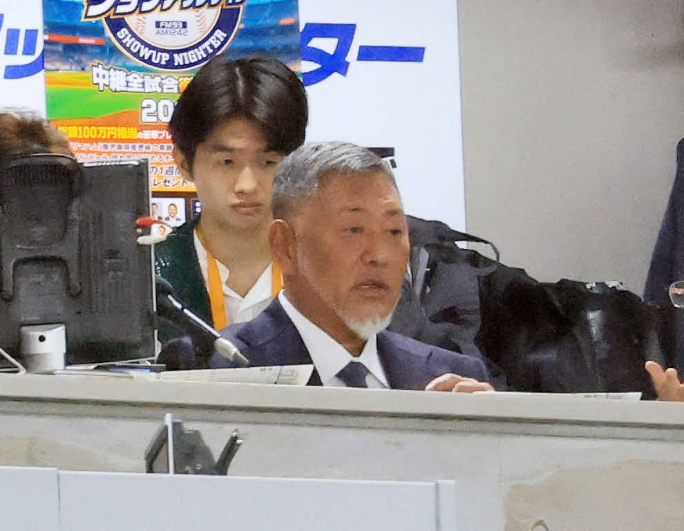 巨人対DeNA　解説で訪れた清原和博氏（撮影・浅見桂子）