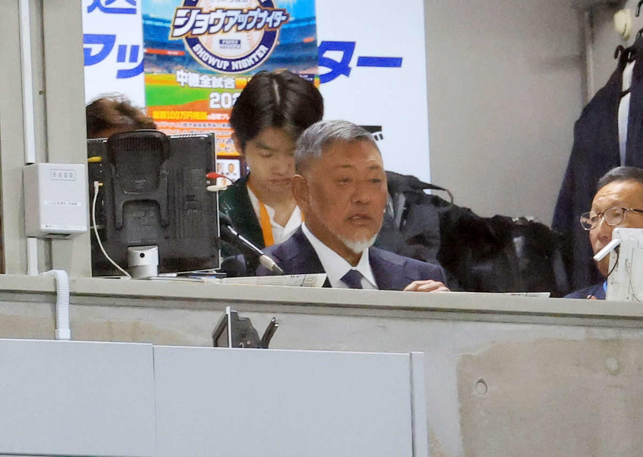 巨人対DeNA　解説で訪れた清原和博氏（撮影・浅見桂子）
