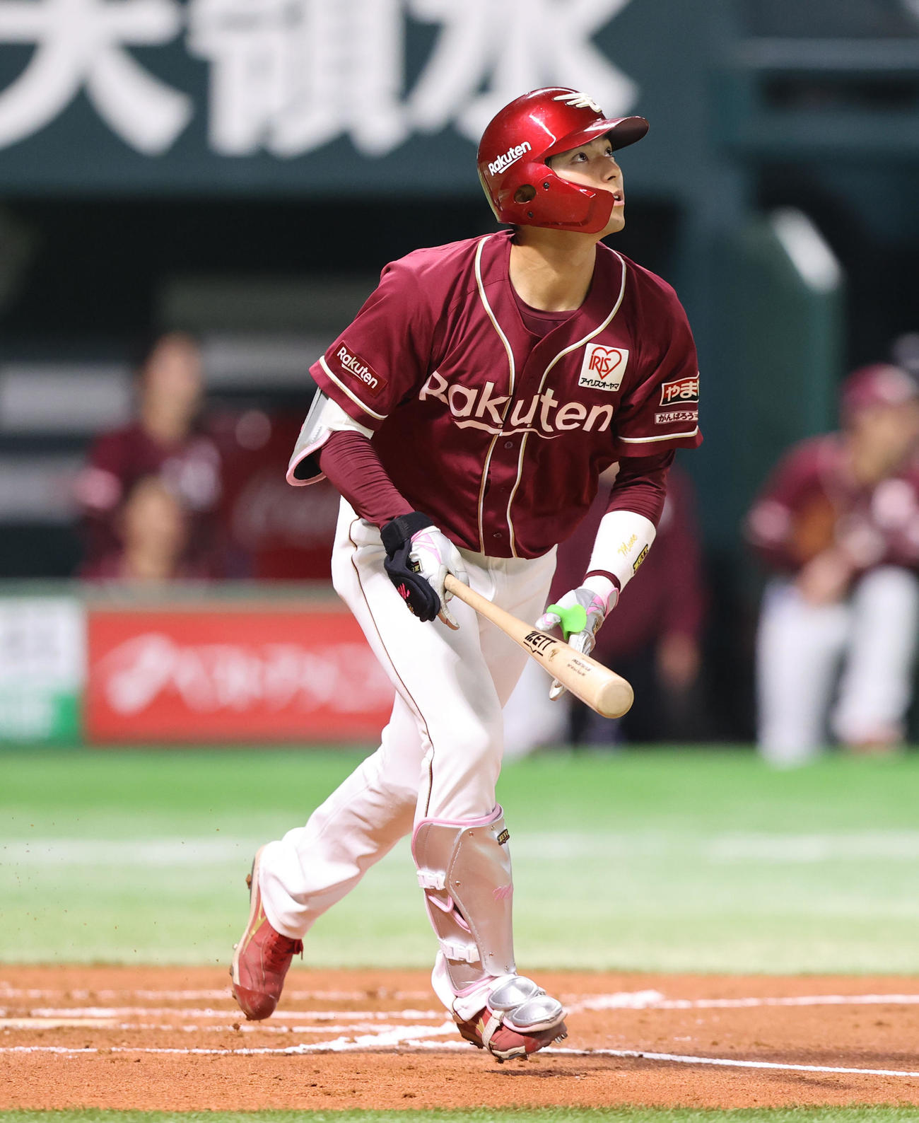 ソフトバンク対楽天　3回表楽天無死、宗山は右越えに先制本塁打を放つ（撮影・梅根麻紀）