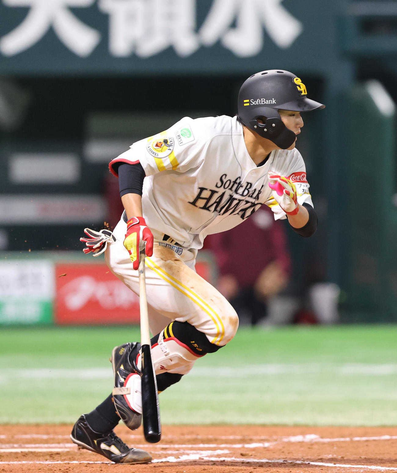 ソフトバンク対楽天　3回裏ソフトバンク1死三塁、山本のニゴロの間に三塁走者の川瀬が生還（撮影・梅根麻紀）