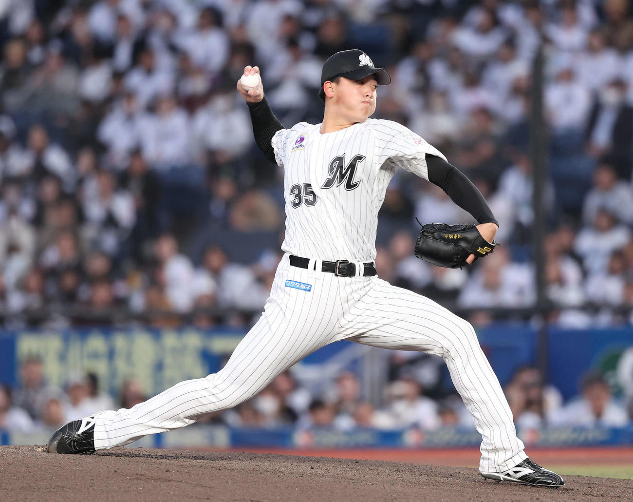 ロッテ対日本ハム　先発登板するロッテ田中晴（撮影・河田真司）
