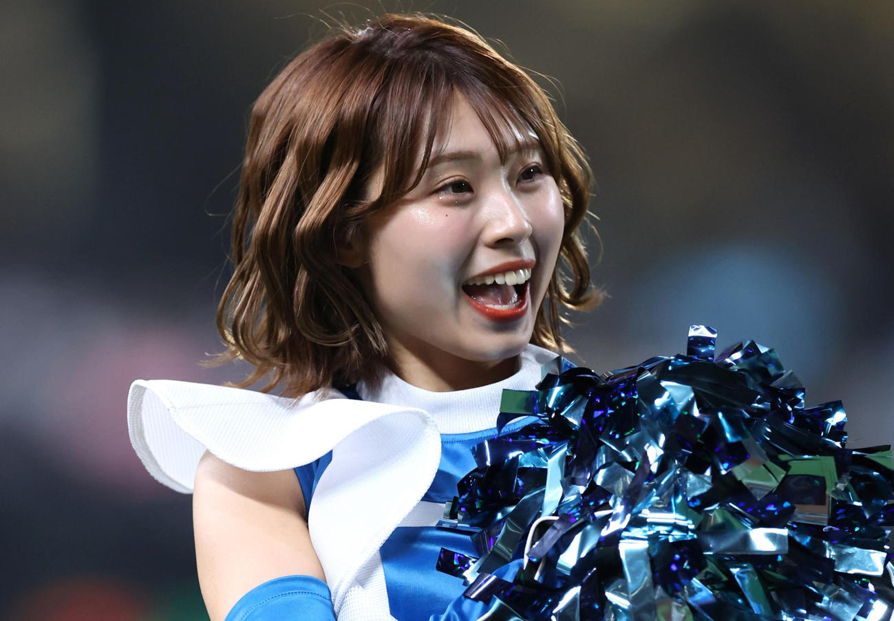 ファイターズガール上村優菜さん（撮影・黒川智章）