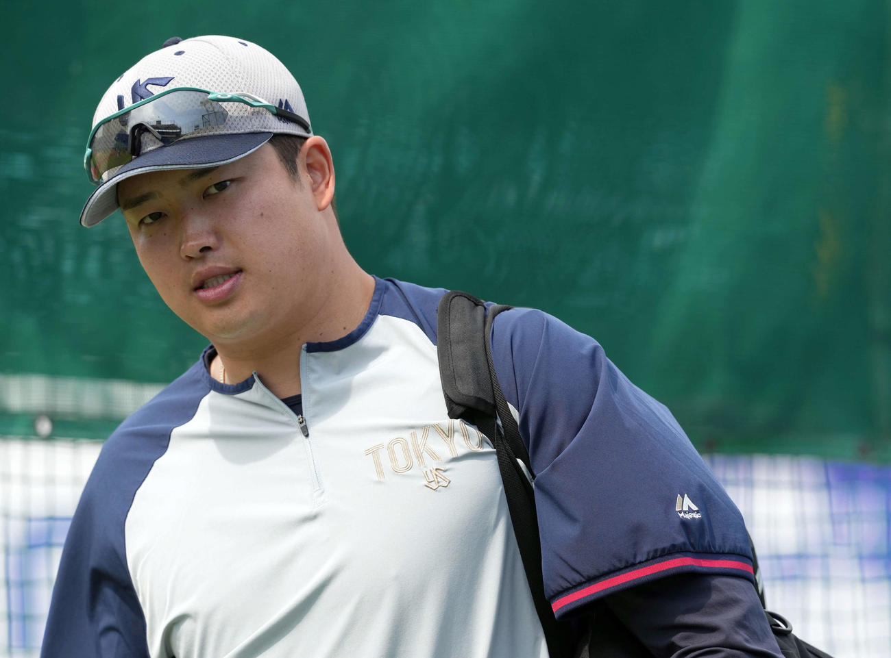 ヤクルト対阪神　1軍に合流したヤクルト村上（撮影・たえ見朱実）